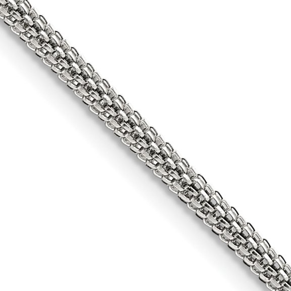 Auriga Stainless Steel Polished 3.2 mm Chain Necklace for Women 20"