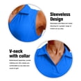 thumbnail image 6 of LEKODE Women's Sleeveless Golf Polo Shirts V-Neck Collared Tennis Tank Tops UPF 50+ Quick Dry Lightweight Athletic Shirt Blue L, 6 of 9