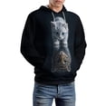 thumbnail image 3 of LAOLIUSN Cat Graphic Hoodie Autumn Winter Long Sleeve Pullover Cute Realistic animal-themed sweatshirts，Size S–4XL, 3 of 7