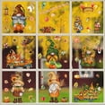 thumbnail image 2 of Thanksgiving Window Clings Leaves Fall Window Decoration for Home Party 9 Sheets Autumn Window Decor Gnome Static Cling (B), 2 of 6