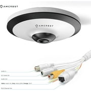 Amcrest 5-Megapixel Fisheye Camera, UltraHD Security PoE Camera Indoor, 1.4mm Lens, 33ft Nightvision, 360° Panoramic Camera Coverage, Cloud and MicroSD Recording, IP5M-F1180EW (White)