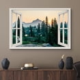thumbnail image 2 of wall26 Canvas Print Wall Art Window View Midwest Mountain Range Pine Tree Forest Wilderness Nature Photography Realism Scenic Landscape Colorful Multicolor for Living Room, Bedroom, Office - 12", 2 of 5