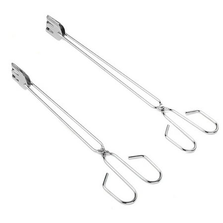 

tooloflife Scissor Barbecue Tongs BBQ Tongs Baking Cooking Clamp Kicthen Food Scissor Tongs U Type Stainless Steel Silver Size 26cm/32cm