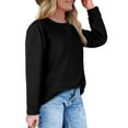 thumbnail image 4 of Fantaslook Plus Size Sweatshirts for Women Crewneck Casual Tunic Tops Long Sleeve Shirts, 4 of 9