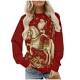 thumbnail image 2 of Mifsaly Christmas Sweatshirts for Women Men Fleece Oversized Xmas Santa Warm Pullover Tops Crewneck Long Sleeve Vintage Sweatshirt Festival Party Funny Blouse 2025 Holiday Unisex Clothing, 2 of 9