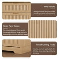 thumbnail image 5 of 13 Gallons Tilt Out Trash Can Cabinet, Wooden Fluted Trash Can Cabinet with Drawers, Hidden Garbage Can Laundry Cabinet with Hooks for Kitchen Living Room, Natural Oak, 5 of 7