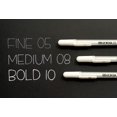 thumbnail image 2 of 1/3 Pcs Stylos Gel Rouleau SAKURA Marqueur pour Encre Blanche Classique Point Assorti Moyen Audacieux, 2 of 5