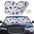 thumbnail image 2 of Haiem Ornamental Turtles Car Windshield Sun Shade - Blocks UV Rays Sun Visor Protector, Sunshade to Keep Your Vehicle Cool, Universal Fit SUV Van Sedan-Small, 2 of 7