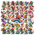 thumbnail image 2 of LUUFILx 50pcs Cute Dinosaur Stickers Cartoon Warrior Holiday Stickers Animal Characteristics Adventure Stationery Laptop Guitar Phone Water Bottle, 2 of 8