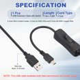 thumbnail image 2 of Uxcell 4.92ft USB Extension Cable with on Off Switch, Mini-USB Male Data Support Power Supply Cord 4 Core Wire for LED Strip Desk Lamp Fan, 2 of 6