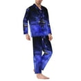 thumbnail image 3 of Kll Steel Skull Sleepwear Mens Flannel Pajamas,Long Cotton Pj Set, 3 of 9