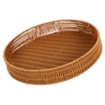 thumbnail image 4 of flameer Rattan Wicker Storage Basket Home Decor Entryway Dinner Table Handwoven Tray Round L, 4 of 8