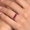 thumbnail image 4 of Gem Stone King 925 Sterling Silver Red Ruby Engagement Ring for Women | 1.65 Cttw | Round 5MM | Gemstone July Birthstone | Size 8, 4 of 6