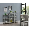 thumbnail image 5 of Liese 5 Tier Free Standing Kitchen Bakers Rack, White Metal Frame & Wood Storage Shelves, Transitional, 5 of 5