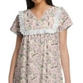 thumbnail image 3 of Moomaya WoMen's V-Neck Nursing Sleepwear Printed Short Sleeve Nightdress, 3 of 5