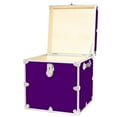 thumbnail image 3 of Rhino Trunk & Case Cube Leather Embossed Vinyl Trunk, College, Home & Storage 18"x18"x20" (Purple), 3 of 5