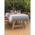 thumbnail image 3 of Outdoor Table Cloth with Umbrella Hole and Zipper, Pink Grey White Waterproof Rectangle Tablecloth 52"x70", Farmhouse Ombre Color Modern Simple Washable Table Cover for Outside Party Patio Picnic, 3 of 8