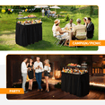 thumbnail image 6 of Ktaxon Ice Table Featuring an Additional Storage Shelf, Portable Cooler Side Table with Detachable Skirt, Ideal for Patio, Indoor & Outdoor Bars, Suitable for Events Parties Black, 6 of 9