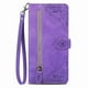 thumbnail image 3 of Flower Leather Phone Case With Zipper Lanyard Storage Bag &Flip Fashion Wallet For Samsung Galaxy Note 20 S20 S21 S22 Plus Ultra S20 S21 FE, 3 of 5