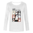 thumbnail image 3 of CLOISE Halloween Tops for Women Trendy Halloween Ghost Graphic Shirts Long Sleeve Round Neck Blouses Basic Loose Comfy Tees Boo Holiday Clothes Winter Gift, 3 of 4