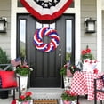 thumbnail image 6 of Patriotic Wreaths for Front Door, Qyaukm 4th of July Patriotic Wreath with Bow Front Door Hanging Decor, Patriotic Decorations, 6 of 9