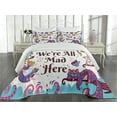 thumbnail image 2 of Ambesonne Fantasy Quilted Coverlet 3 Pcs, Alice in Wonderland, King Size, Multicolor, 2 of 4