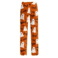 thumbnail image 6 of Womens Halloween Pajama Pants Casual Drawstring High Waist Pjs Pumpkin Print Graphic Straight Leg Loungewear Bottoms, 6 of 6