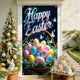 thumbnail image 1 of CaiYueKe Easter Door Cover Curtain Decoration for Spring Holiday Party, Bunny Egg Themed Hanging Door Banner Wall Decor, Festive Home Indoor Outdoor Welcome Sign with Religious Cross Pattern, 1 of 7