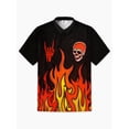 thumbnail image 3 of Camisa de calavera para hombre, camisa con estampado 3D de roca, de secado rápido, camisetas de manga corta, ropa informal de verano para hombre, camisas de moda callejera para niños, 3 of 5