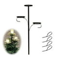 thumbnail image 2 of Bdday Black Triples Tree Topper Candelabra For Christmas 3 Tier Candle Holders Christmas Topper Unique Light Up Christmas Tree Indoor Bedroom Tableware Kitchen, 2 of 9