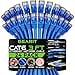 thumbnail image 3 of GearIT Cat 6 Ethernet Cable 3 ft (24-Pack) - Cat6 Patch Cable, Cat 6 Patch Cable, Cat6 Cable, Cat 6 Cable, Cat6 Ethernet Cable, Network Cable, Internet Cable - Blue 3 Feet, 3 of 3