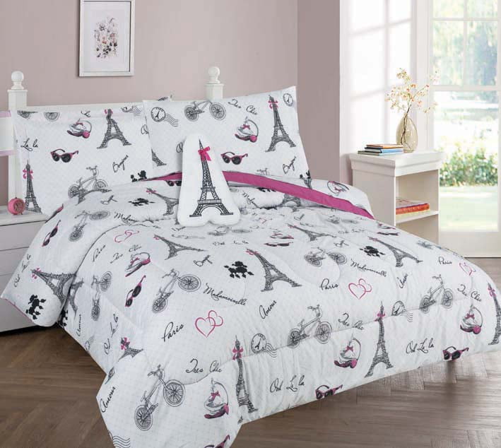 Disney Princess Comforter Fitted Sheet Pillow Case Set Twin Size Bedding 
