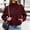 Wine, variant on Women's Faux Suede Cropped Jacket Stand Collar Full Zip Long Sleeve Casual Bomber Coat with Pockets Fall Outerwear