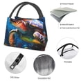 thumbnail image 4 of Fotbe Ice Blue Ocean Sea Turtle Bolsa Térmica Portátil con Estampado, Bolsa de Entrega de Alimentos Aislada, Bolsa Reutilizable de Gran Capacidad para Comidas y Supermercado, 4 of 6