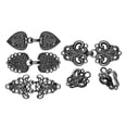 thumbnail image 1 of 4x Clips para suéter, cierres para capa, Clips portátiles para llevar, sujetadores, Clips para cuello de cárdigan para chal, bufanda, vestidos, Negro, 1 of 10