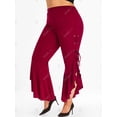 thumbnail image 2 of Pantalones Falda Ancha Llamarada Tamaño Plus Rosegal Pantalones de talla grande, 2 of 5