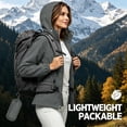 thumbnail image 5 of GUACER Womens Waterproof Hooded Raincoat with Pockets Lightweight Packable Active Outdoor Windbreaker Jackets, 5 of 9