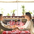 thumbnail image 5 of YIMWNYI Valentine's Day Tablecloth, 53.9x70.9 Inches Romantic Heart Design for Wedding, Party, Kitchen, Holiday, Picnic & Home Decor - Red Polyester, 5 of 6