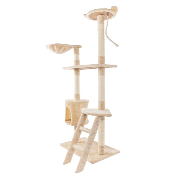 Luxury Cat Tree Condos For Small Cats 47 Multilevel Cat Tower Luxury Condos With Scratching Posts Plush Hammock Dangling Cat Toys For Ragdoll Oriental Cat American Curl S150 Walmart Com Walmart Com