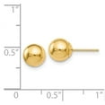 thumbnail image 4 of Leslie's Real 14kt Yellow Gold Polished 7mm Ball Post Earrings; for Adults and Teens; for Women and Men, 4 of 4