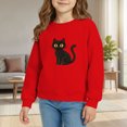 thumbnail image 2 of XXWXYD Crewneck Sweatshirt Kids Halloween Graphic Print Long Sleeve Pullover Hooded Cute Casual Fall Fleece Striped Autumn Fashion for Toddler Boys Girls Oversized, 2 of 4