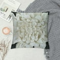 thumbnail image 2 of PHYHOO  Flower Decorative Throw Pillow Covers Floral Pillow Shams Soft Velvet Pillowcases Home Sofa Car Bed Room Decor  Cream White, 2 of 5
