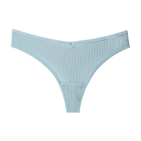 

Fengqque Women s Thong G-String Cotton Thongs Women s Panties Sexy V Waist Female Underpants Pantys Lingerie
