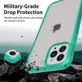 thumbnail image 3 of for iPhone 12 Pro Max Phone Case, Shockproof iPhone 12 Pro Max Case,  Grade Drop Protection, Protective Hard Back Slim Translucent Case for iPhone 12Pro Max 6.7'', Green, 3 of 11