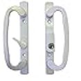 thumbnail image 2 of Sliding Glass Patio Door Handle Set, Mortise Type, B-Position, Off Center Latch Keyed, White, 2 of 4