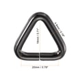 thumbnail image 2 of Unique Bargains 20mm Inner Width Triangle Ring Buckle Iron Electroplated Dark Gray 20 Pack, 2 of 5