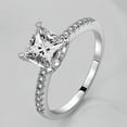 thumbnail image 3 of 4-style AAA Cz Heart Round Princess Wedding Band Women's 925 Silver Rings Sz 4-9, 3 of 4