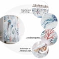 thumbnail image 5 of Shower Curtain, Ocean Jellyfish Starfish Coral Waterproof Shower Curtain Set with Hooks for Bathroom Showers,Stalls and Bathtubs,36x72In Blue Ocean Shell Conch, 5 of 9