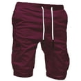 thumbnail image 3 of Men's Cargo Shorts Plus Size Big and Tall Cargo Shorts Multi-Pockets Relaxed Summer Drawstring Beach Shorts Pants, 3 of 5
