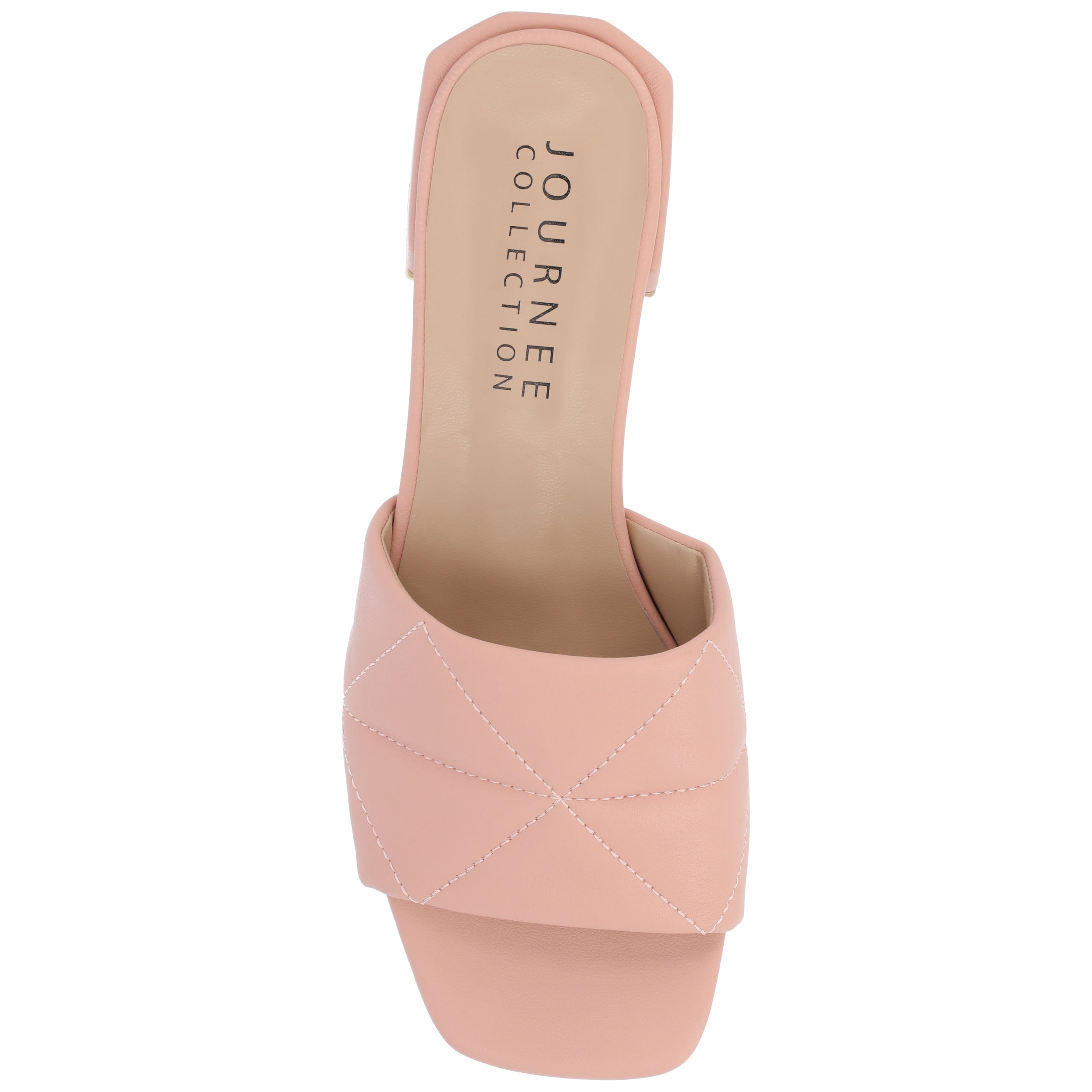 Journee Womens Elidia Slip On Block Flat Sandals